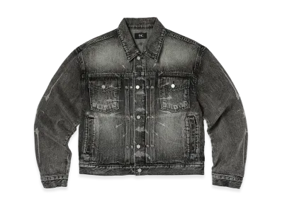 THUG CLUB TC Spine Laser Denim Jacket "Black"