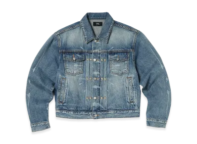THUG CLUB TC Spine Laser Denim Jacket "Blue"