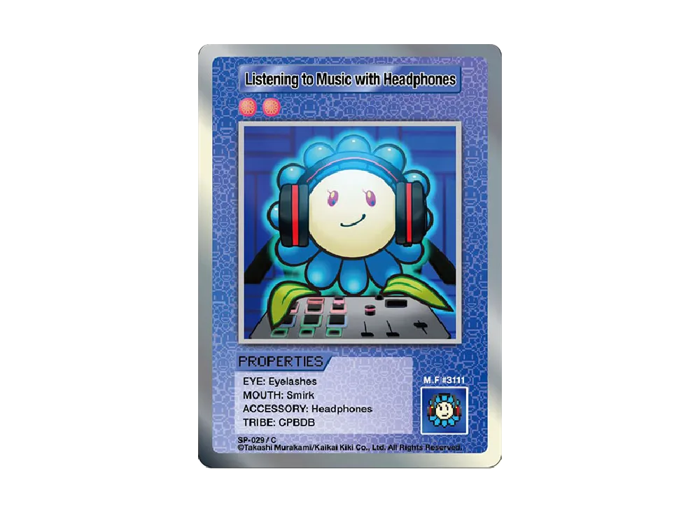 ヘッドホンで音楽を聞く C [SP-029]【英語版】(ムラカミフラワーズ 108フラワーズ)