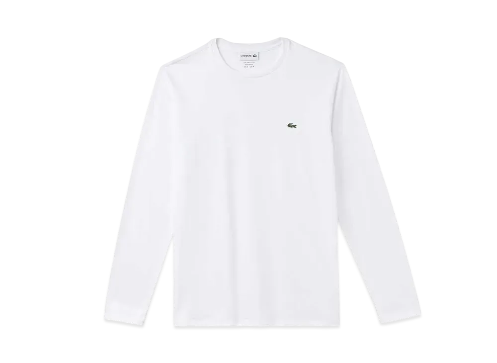 LACOSTE Crew Neck Long Sleeve T-Shirt "White"