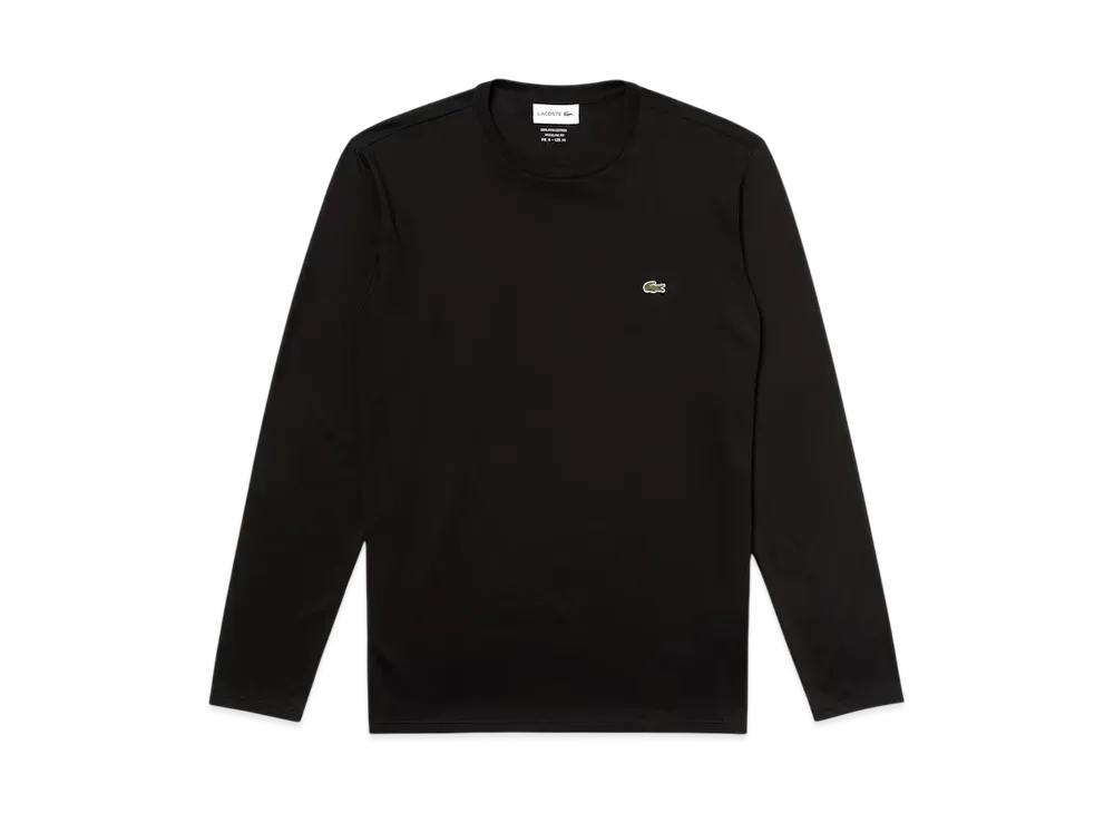 LACOSTE Crew Neck Long Sleeve T-Shirt "Black"