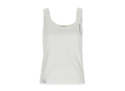 MARNI Women's Logo Embroidery Tank Top "White"