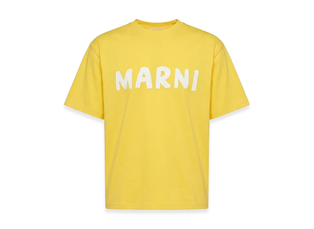 MARNI Women's Lettering Logo T-Shirt "Yello White"