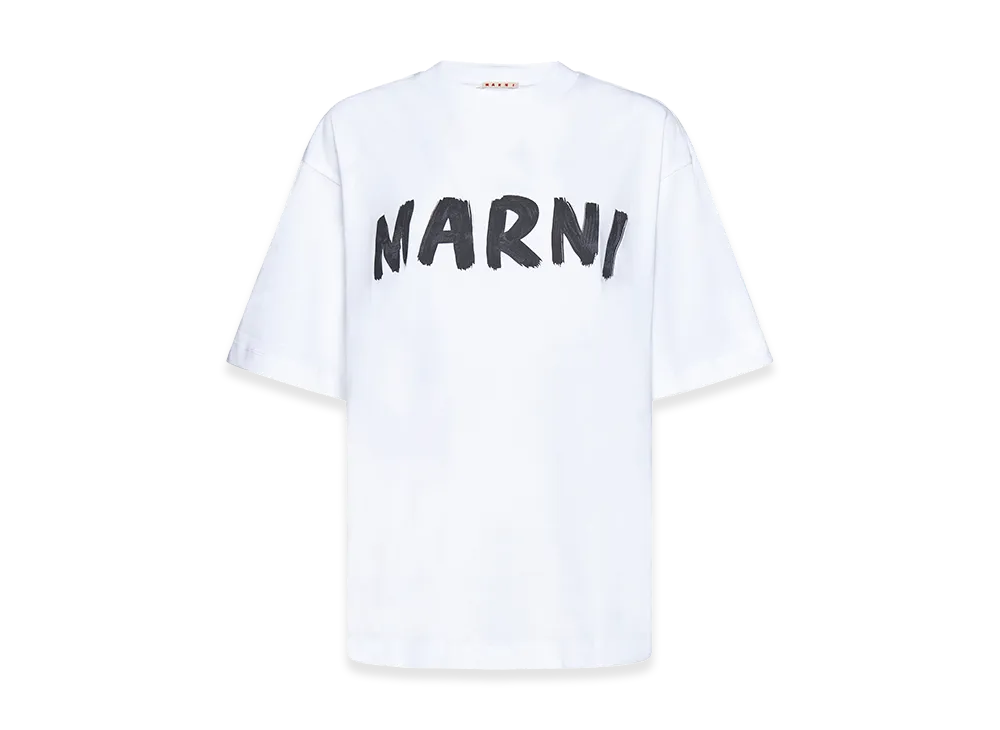 MARNI Women's Logo Print T-Shirt "White"