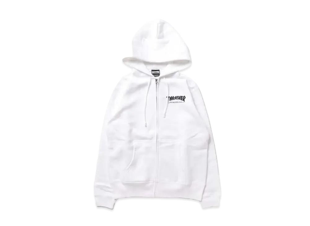 THRASHER Hometown Emb Zip Hoodie Sweat Parka "Gray"