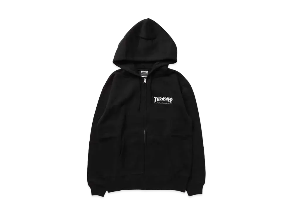 THRASHER Hometown Emb Zip Hoodie Sweat Parka "Black"