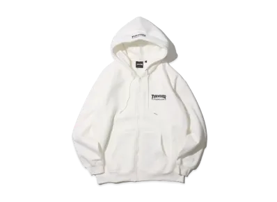 THRASHER Fleece-Lined One-Point Embroidery Zip-Up Hoodie