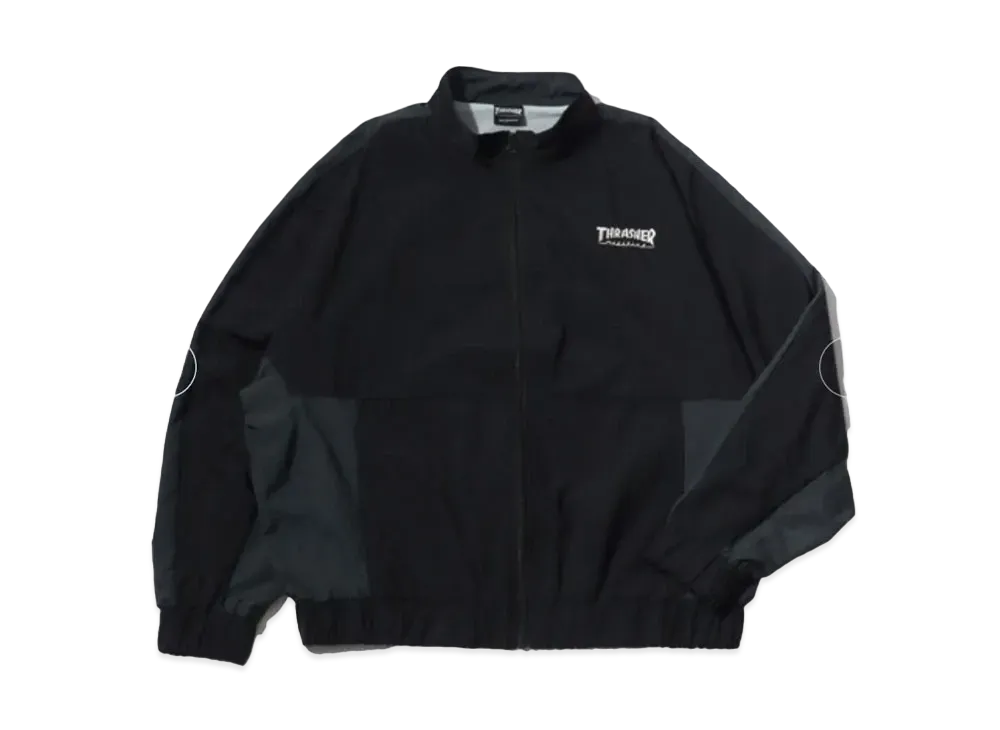 THRASHER One-Point Logo Embroidery Back Print Color Scheme Bicolor Nylon Jacket