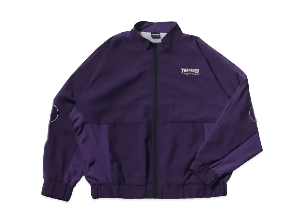 THRASHER One-Point Logo Embroidery Back Print Color Scheme Bicolor Nylon Jacket