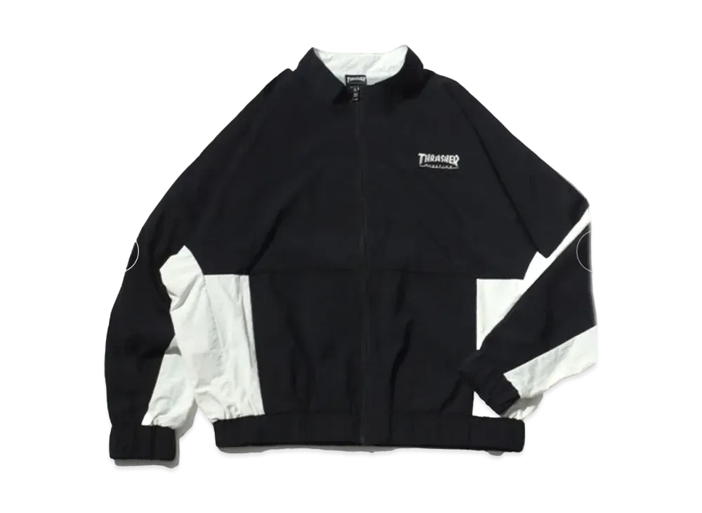 THRASHER One-Point Logo Embroidery Back Print Color Scheme Bicolor Nylon Jacket