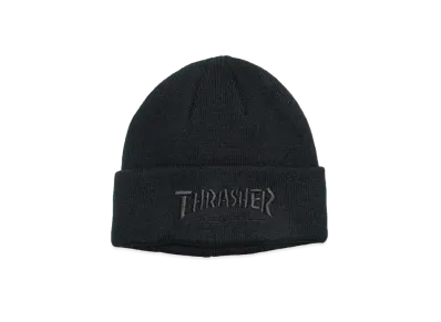 THRASHER Mag Logo Beanie "Black/Black"