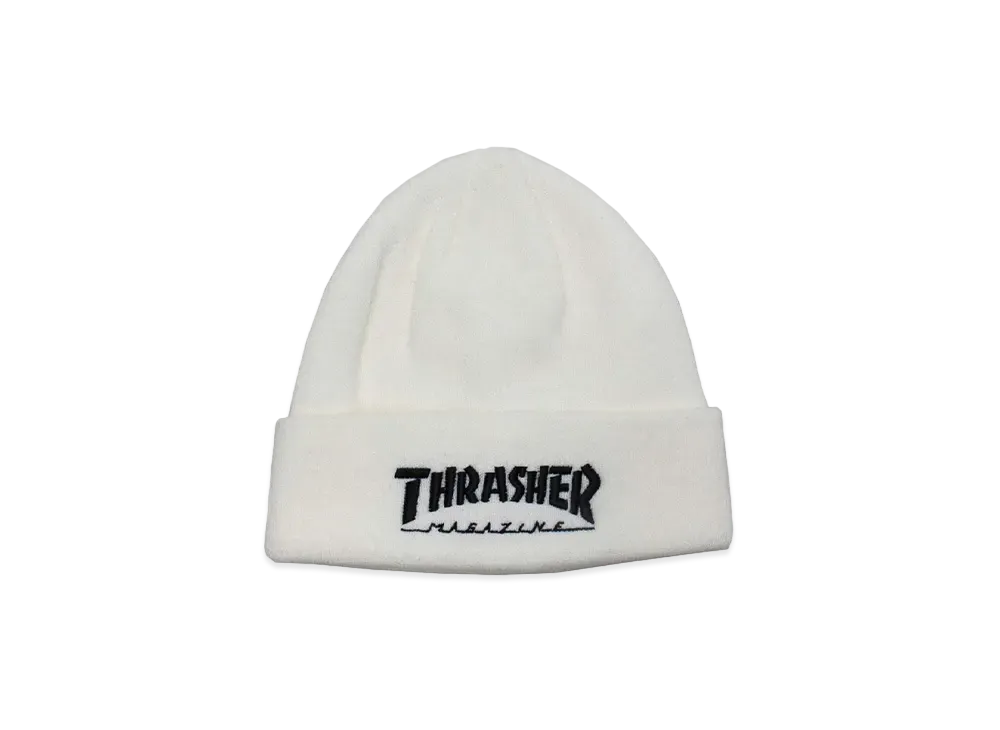 THRASHER Mag Logo Beanie "White"