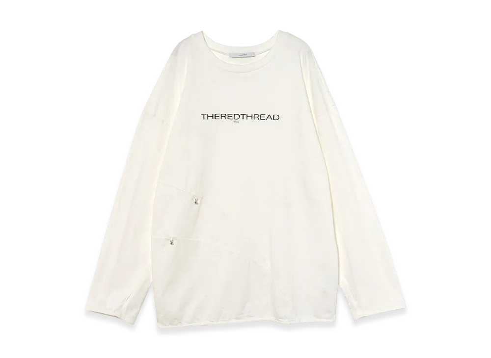 レディース THEREDTHREAD slim fit logo tops white レディース THEREDTHREAD slim fit logo tops white