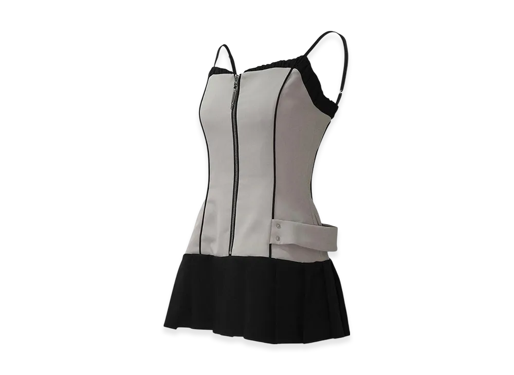 【theredthread】S ribbon dress pleats THEREDTHREAD / ザレッドスレッド】S ribbon dress pleats