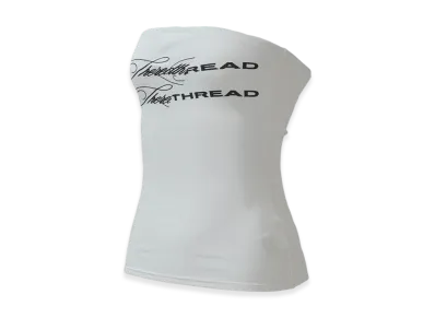 THEREDTHREAD S Logo Bare Tops "White"