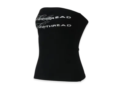 THEREDTHREAD S Logo Bare Tops "Black"