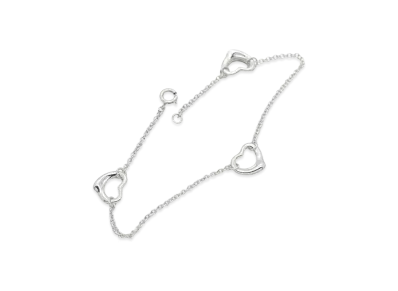 Tiffany & Co. Elsa Peretti Open Heart 3P Bracelet "Silver"