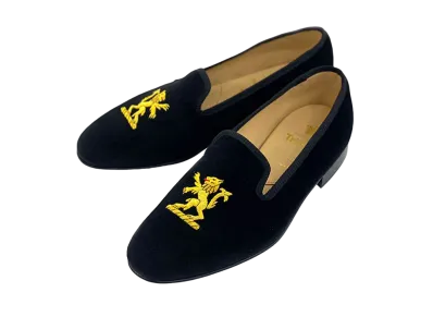 Tricker’s Churchill Velvet Lion "Black" Half Rubber Sole