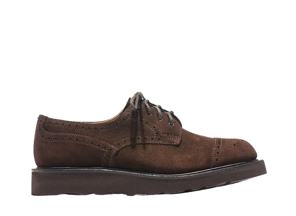 Tricker’s x Engineered Garments Women's Asymmetric Gibson Suede "Brown" Morflex Sole