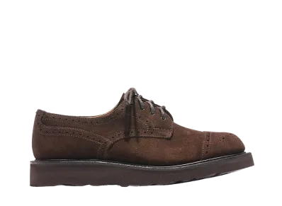 Tricker’s x Engineered Garments Women's Asymmetric Gibson Suede "Brown" Morflex Sole