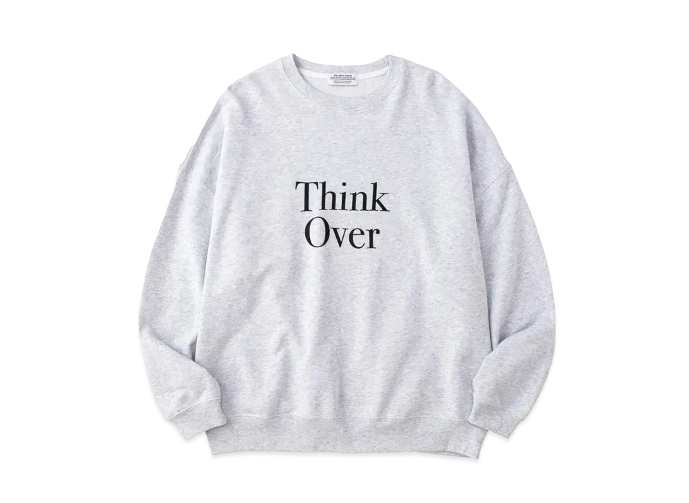 POET MEETS DUBWISE THINK OVER Oversized Sweat "Ash Grey"