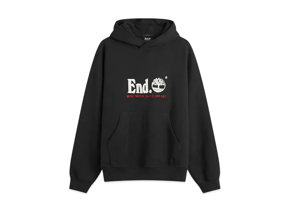 END. x Timberland Logo Hoodie "Black"