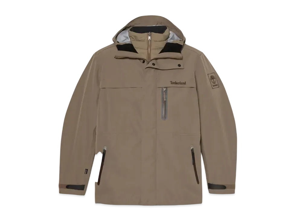 Timberland Men's Super Benton Wind Proof 3 In 1 Jacket "Brown"