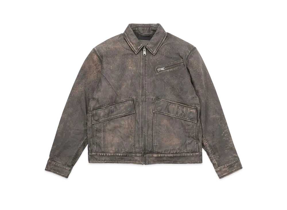 Timberland Allgender Leather Straffford Bomber Jacket "Dark Brown"