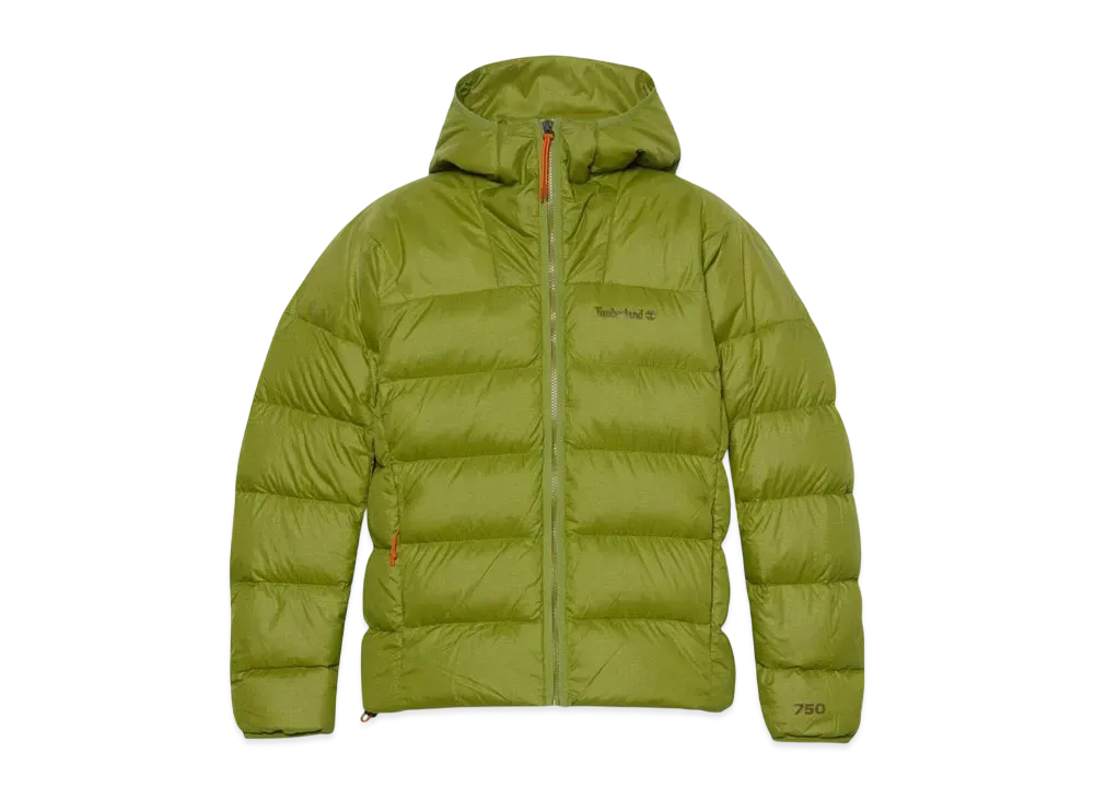 Timberland Men's Bear Head Super Goose Down Hooded Jacket "Guacamole"