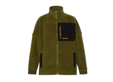 Timberland Men's Polartec Mix Media Full Zip Fleece "Dark Olive"