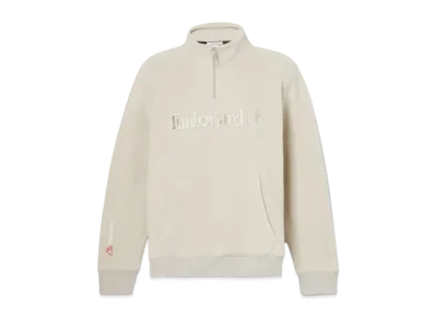 Timberland Men's Quarter Zip Polartec Liner Logo Sweatshirt "Island Fossil"