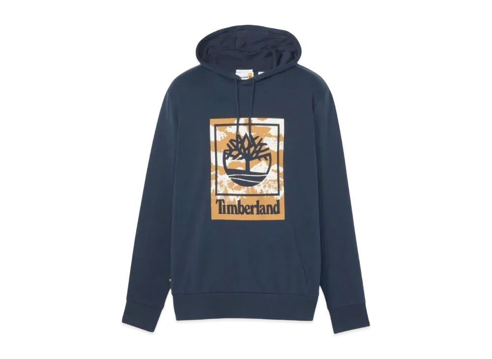 Timberland Men's Graphic Loopback Hooded Sweatshirt "Navy"