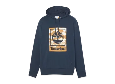 Timberland Men's Graphic Loopback Hooded Sweatshirt "Navy"