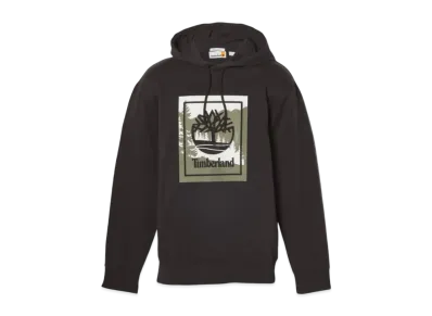 Timberland Men's Graphic Logo Hooded Sweatshirt "Black"
