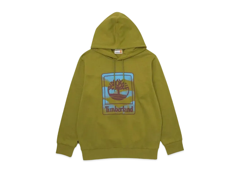 Timberland Men's Outdoor Graphic Brush Back Hooded "Guacamole"