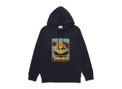 Timberland Men's Outdoor Graphic Brush Back Hooded "Navy"