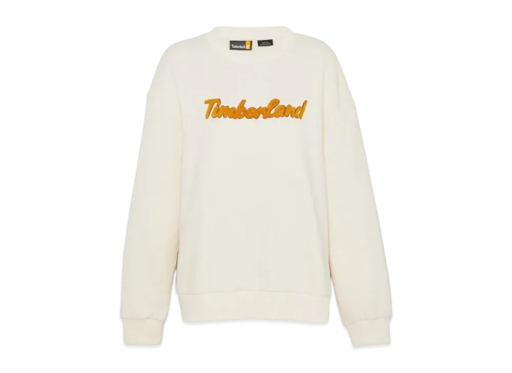 Timberland Long Sleep Logo Crew Sweatshirt "White"
