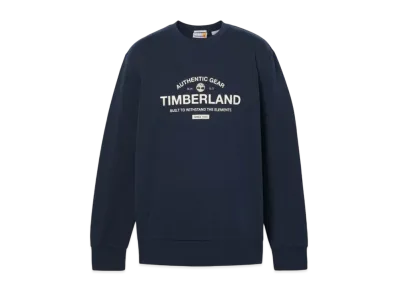 Timberland Men's Work Wear Label Loopback Crew Neck Sweat "Dark Sapphire"
