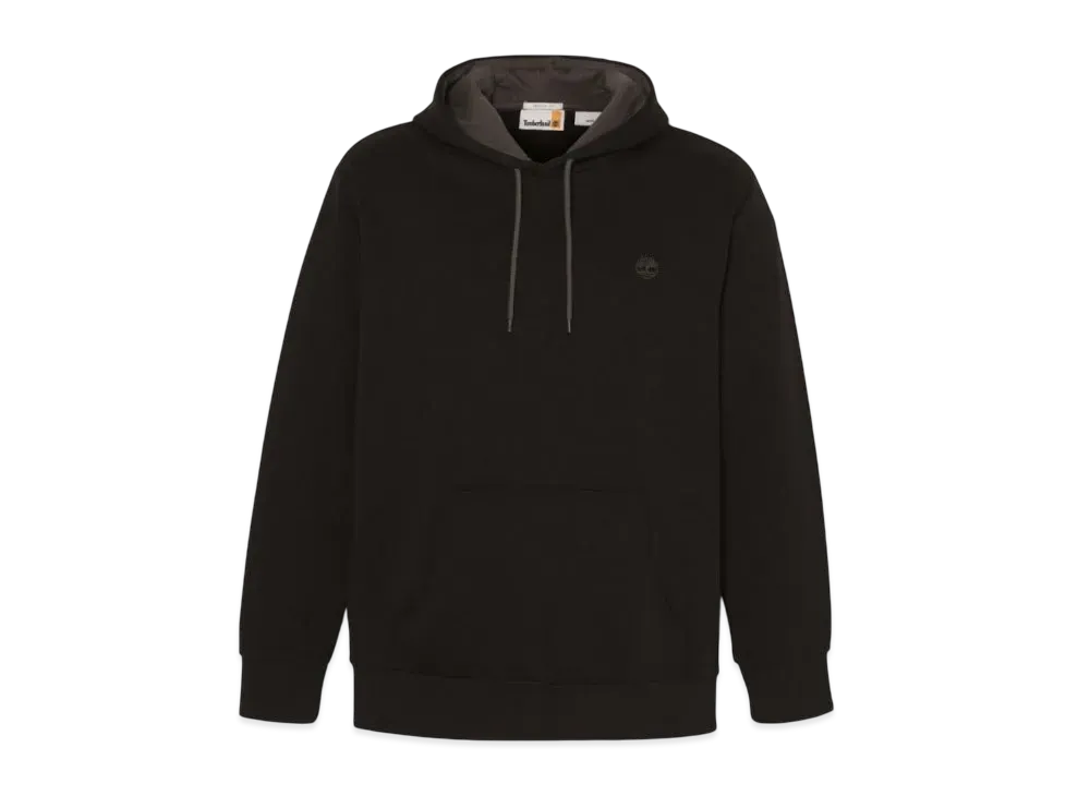 Timberland Men's Oyster River Chest Logo Brush Back Hooded "Black"