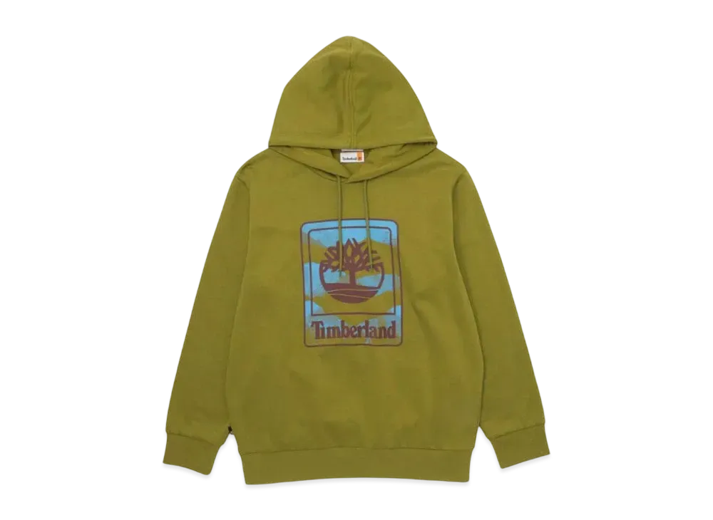Timberland Men's Outdoor Graphic Brush Back Hooded "Guacamole"