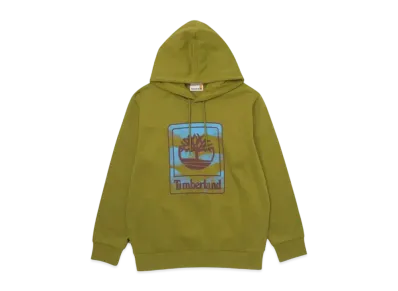 Timberland Men's Outdoor Graphic Brush Back Hooded "Guacamole"