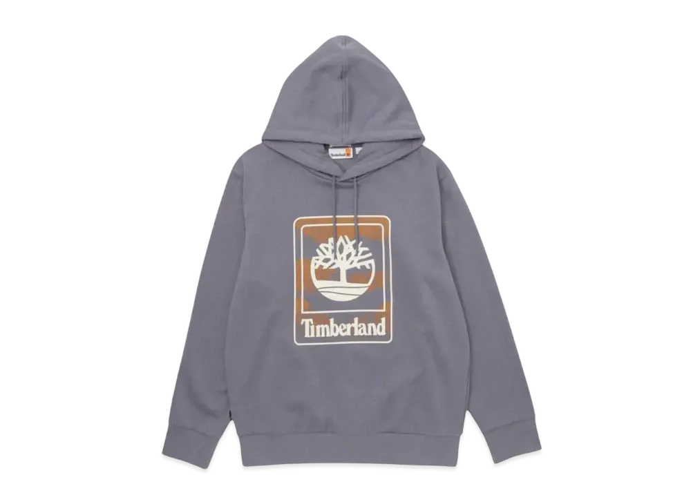 Timberland Men's Outdoor Graphic Brush Back Hooded "Medium Blue"