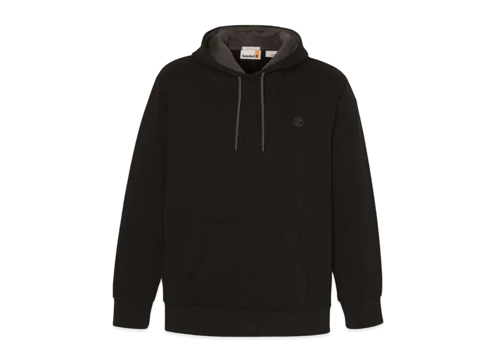 Timberland Men's Oyster River Chest Logo Brush Back Hooded "Black"