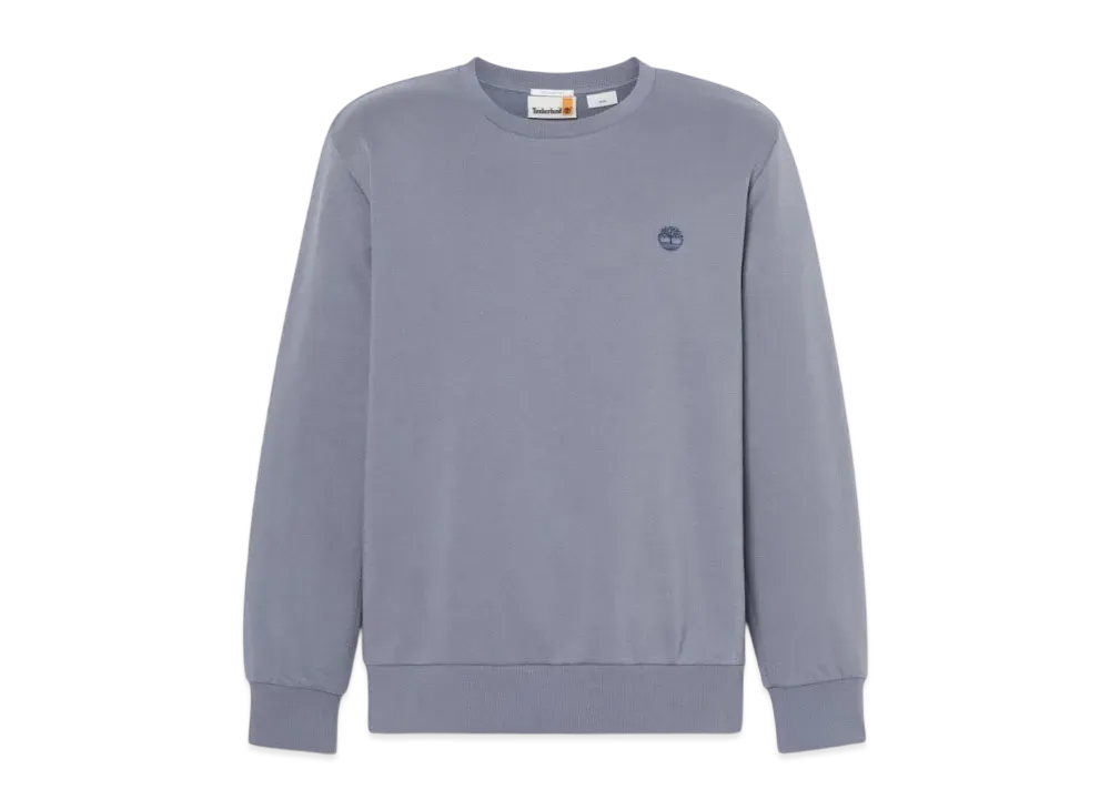Timberland Men's Oyster River Chest Logo Brush Back Crew Neck Sweat "Medium Blue"