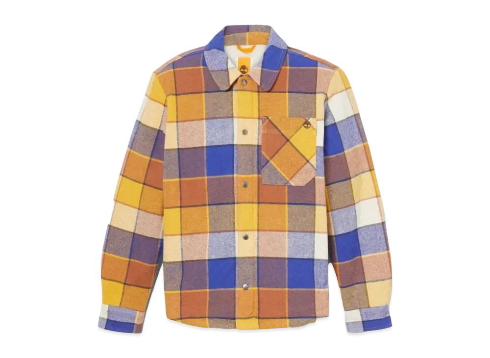 Timberland Men's High Pile Fleece Lined Overshirt "Mineral Yellow"