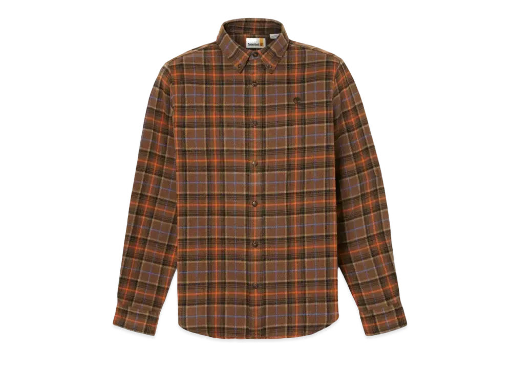 Timberland Men's Mid Weight Flannel Plaid Shirt "Chocolate Chip"