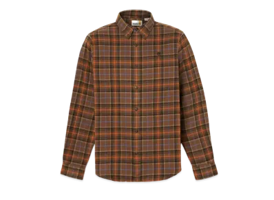 Timberland Men's Mid Weight Flannel Plaid Shirt "Chocolate Chip"