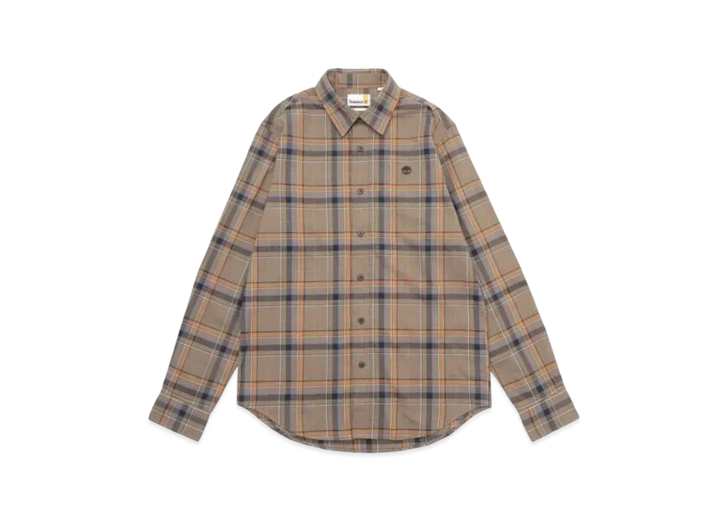 Timberland Men's Brushed Twill Check Shirt "Chocolate Chip"