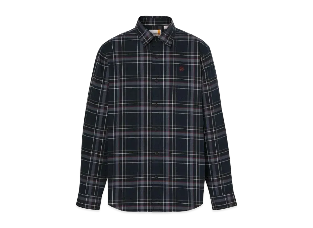 Timberland Men's Brushed Twill Check Shirt "Dark Sapphire"