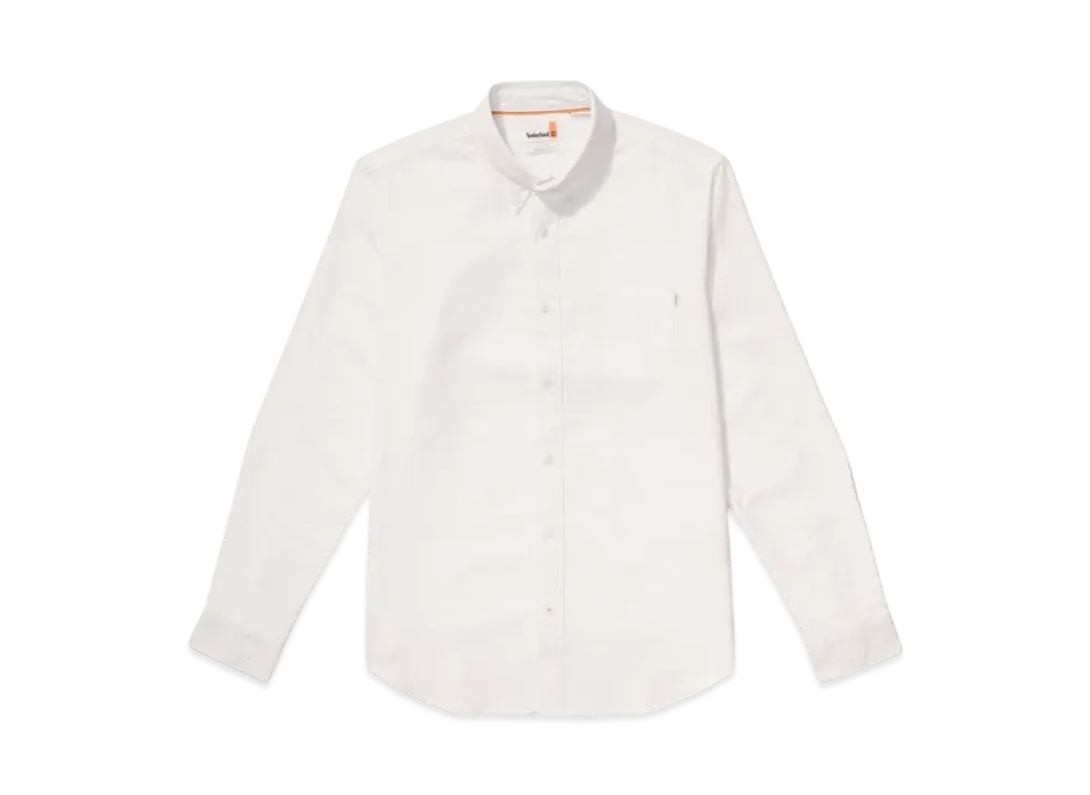 Timberland Men's Long Sleep Gail River Yarn Die Oxford Shirt "White"